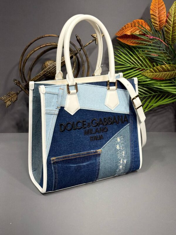Dolce & Gabbana Embroidered Demin Tote Bag