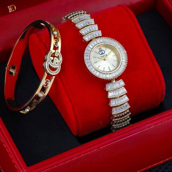Stainless Watch Bracelet Set